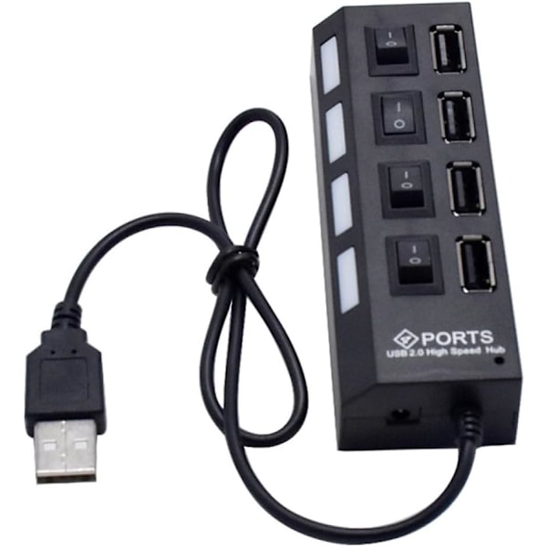 Usb Hub 2.0 Usb Adapter 4 Stik Usb Delings Splitter Usb Enhedsforbindelse