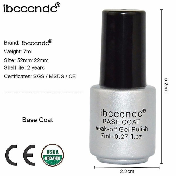 Ibcccndc 7ml Soak Off Neglelakk Base Coat Manikyr