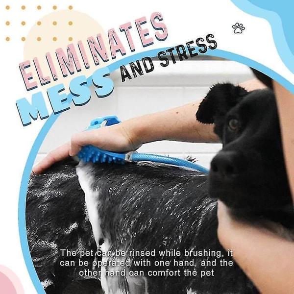 Pet Badeværktøj Massage Scrubber Badesprøjter Håndholdt Grooming
