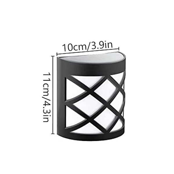 2 stk Solcelle Hage Lys Utendørs Vanntett 6led