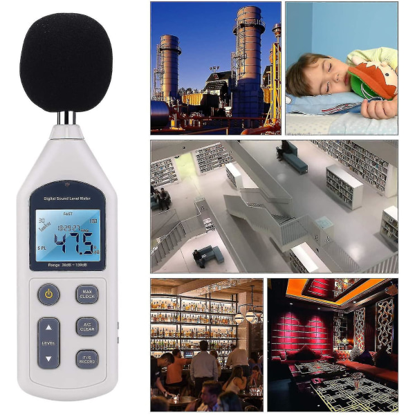 Digital Lydniveau Måler 30~130 Db Håndholdt Decibel Støj Måling Tester Decibel Data Logger Med Tid Usb Data Analyse Db Monitor Til Industri