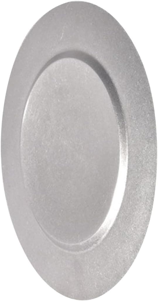 Rund tallrik i rostfritt stål 16 cm Retro Silver Matdisplay Dessertserveringsfat