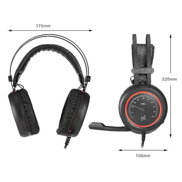 Langalliset pelikuulokkeet USB 7.1 Surround Sound -mikrofonilla