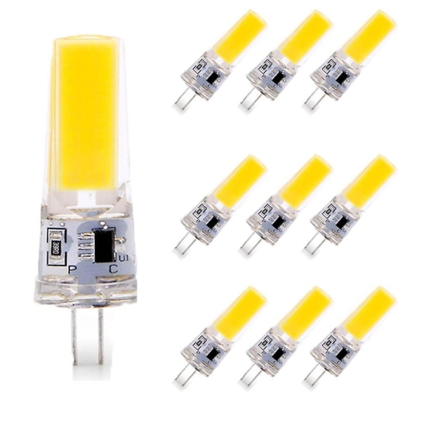 10 kpl G4 6W 600lm COB LED Bi-pin -lamppu himmennettävä asuntoautoille ja veneille