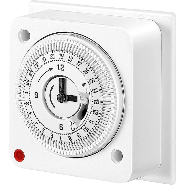 Timer for senking av varmeelement, 24-timers energisparende timerbryter, 16a/3680w i vegg