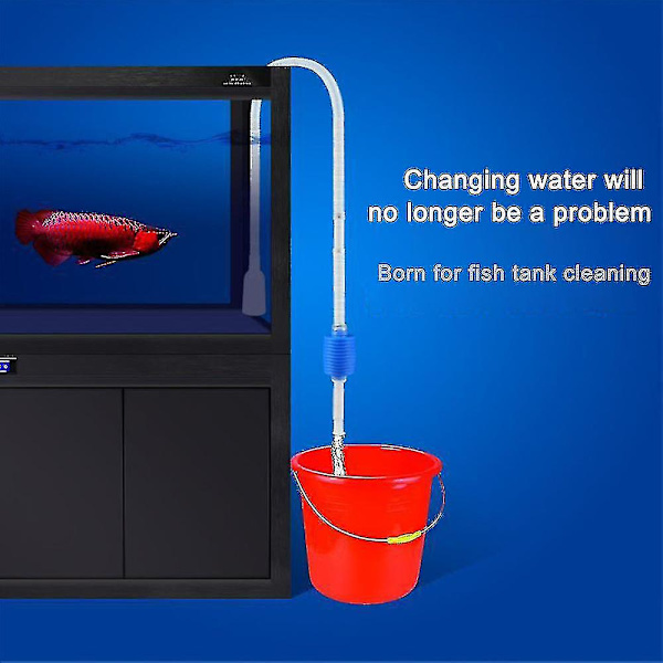 Akvarium Manuel Vakuum Vandskifter Rengøringsapparat Fisketank Siphon Pumper