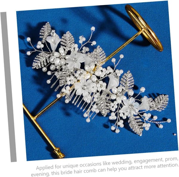 Blomma Hår Sidokam Strass och Accenter Elegant Brudhåraccessoar