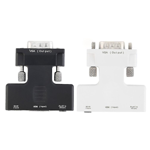 HDMI Hun til VGA Han Konverter + Lydkabel 1080p