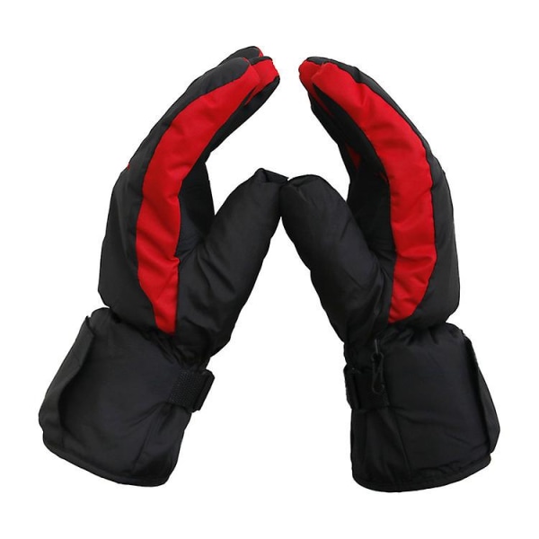 Outdoor Electric Hot Gloves Talvilämmitys Akun lataus Lämmitys Pyöräily Sähkökäsineet Reddish black