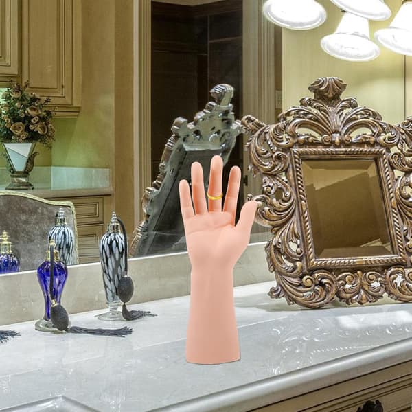 Realistisk manlig handmodell displayhållare för ringar och klockor, högerhandsmannequin