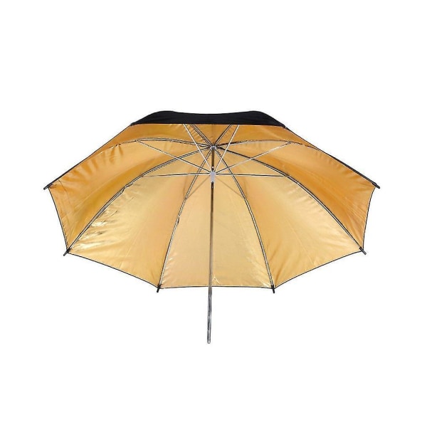 Heijastava sateenvarjo musta kultainen valokuvaheijastin