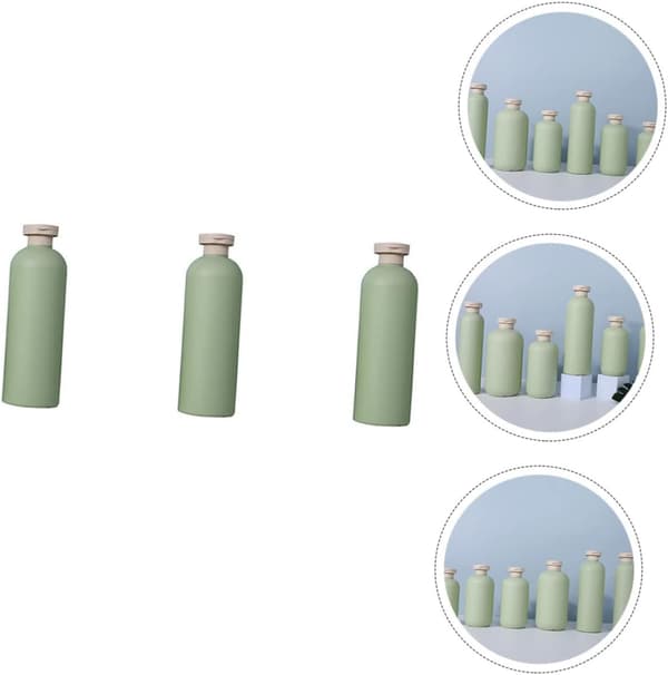 3st 400ml påfyllningsbara duschgelflaskor schampo underflaskor med snäpplock PE-material