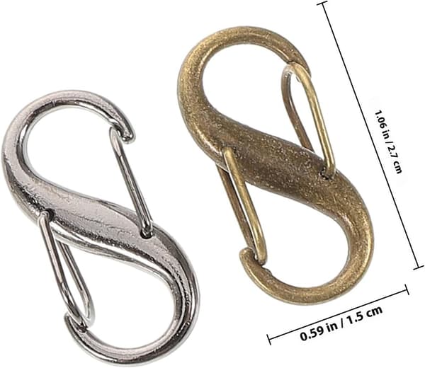 16 stk justerbare metallkjedespenner for forkorting av veskestropper, multifunksjonelle selespenner