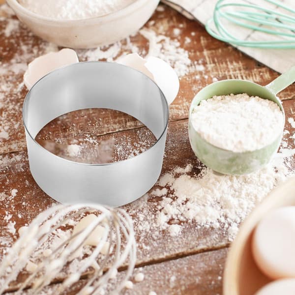 3 stk. Mousse Ringe i Rustfrit Stål, Runde Præcise og Pålidelige Bageværktøjer