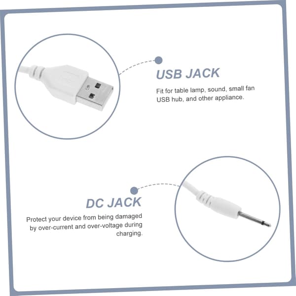 8st USB DC-laddningskabel USB till DC-laddningskabel för elektronik Kabelbyte Laddningskabel