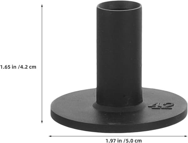 4 stk. 42 mm sorte gummi golfbold-teesæt til driving range og udendørs træningsmåtter