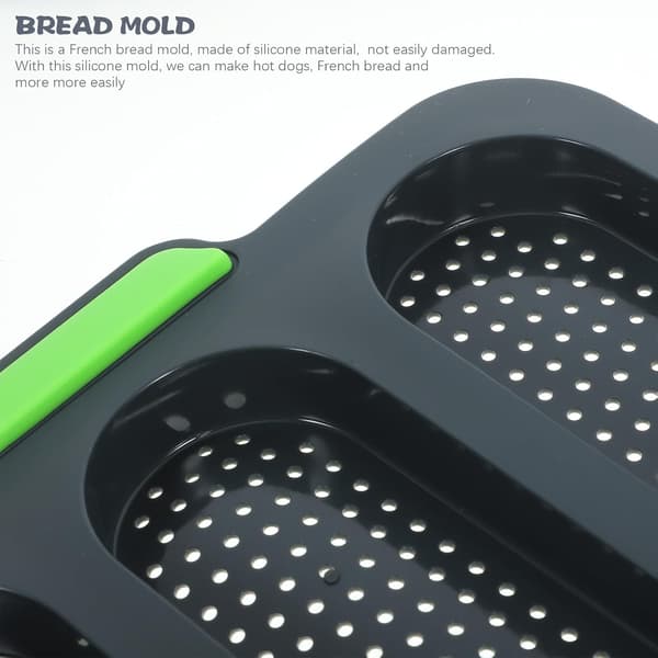 Silikone Fransk Brødform med 3 Rum til Brødbagning Robust Non-Stick Silikone Brødform