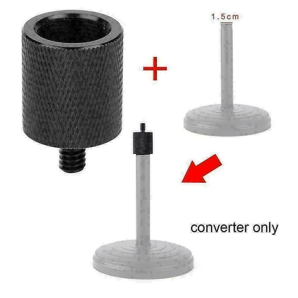 Mikrofonstativadapter 5/8\" hunn til 1/4\" hann for mikrofon Ny holder (svart 1 stk)