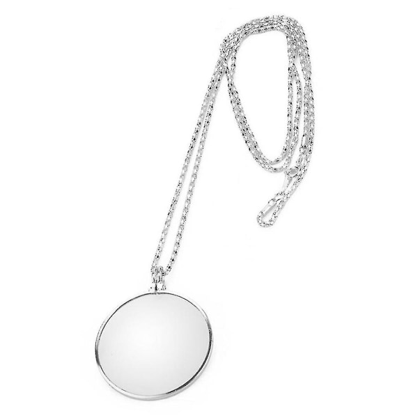 Portable Zinc Alloy Hanging Chain Magnifier Reading Magnifying Glass Necklace