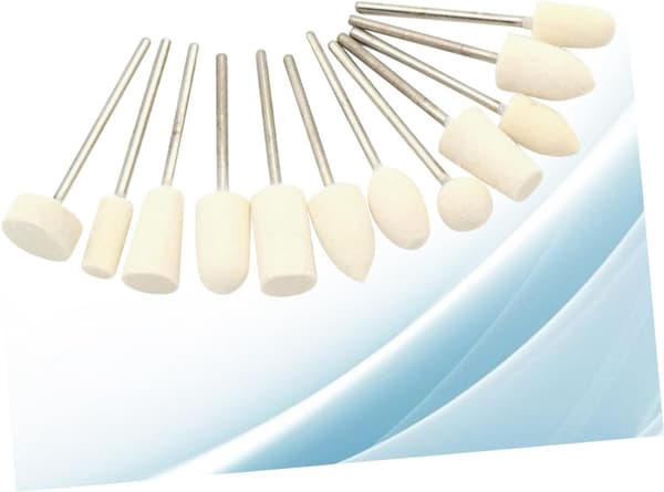 12 stk. uldne negleslibehoveder bit sæt manicure polering grater