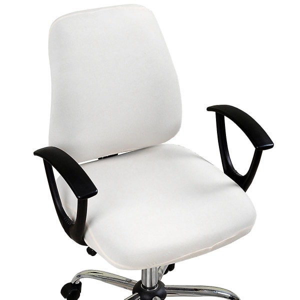 Tietokoneen toimistotuolin cover, halkaistu suojaava venyvä kangas polyesteripöytä työtuolin päälliset Stretch pyörivä tuolin päällinen, irrotettava Beige