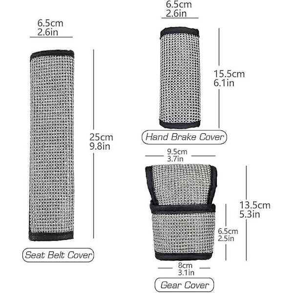 Auton käsijarrun peite keskellä Bling Matrix -timanttien ja yksinkertaisen ja tyylikkään muotoilun + pehmeä V