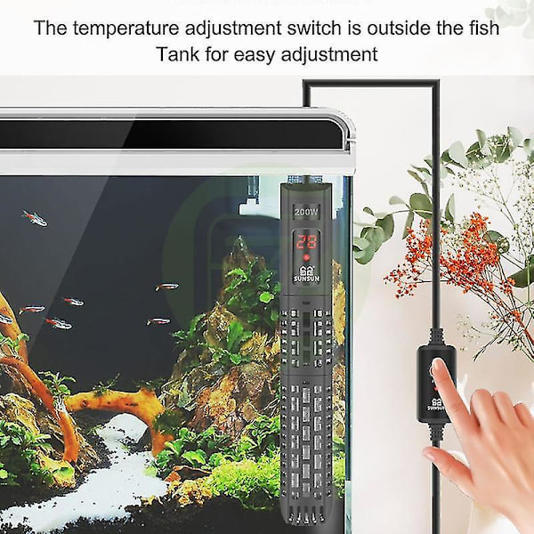 Sunsun Akvarium Vanddykket Varmer med LCD-Skærm