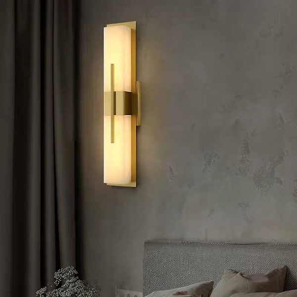 LED Vegglampe Nordisk Gull Svart Sengelampe Øyevern Rom