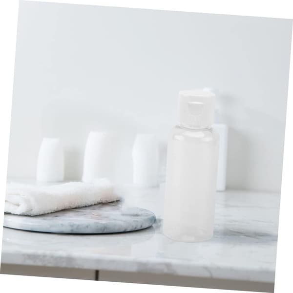 25 st 50 ml påfyllningsbara reseflaskor i plast med flip-top lotiondispenser
