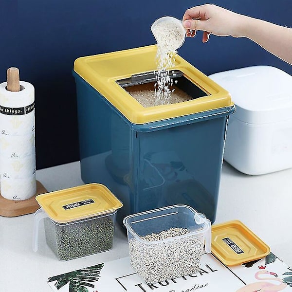 Hushållsgodisbehållare Tätat Ris Plastförvaringslåda
