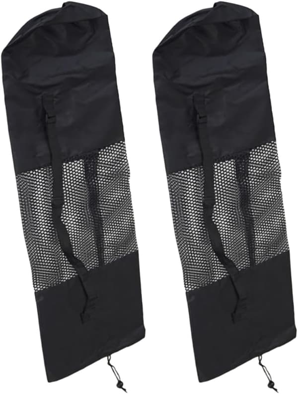 2-pack yogamattväskor med nätficka och justerbar enkel axelrem