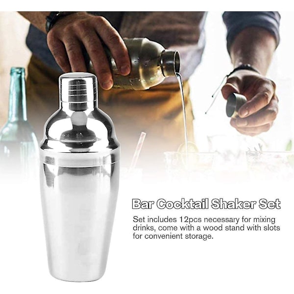 Rustfrit Stål Tre-trins Cocktail Shaker Boston Style
