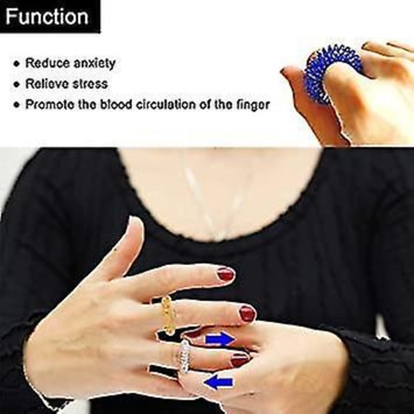 30 stk Spiky Sensory Finger Ringe Stress Relief Legetøj Sæt