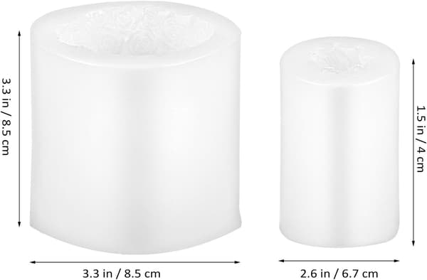 2 stk. silikonform blomsterlysformer aromaterapisåpeformer DIY duftlys laging roser silikonlaging