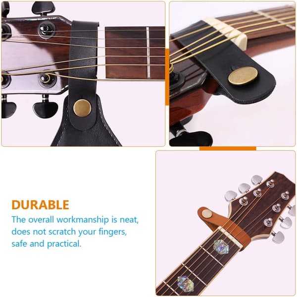 2st Gitarrhuvudrem Mikrofiber Fäst Gitarrhalsrem Robust Slitstark Säker Adapter för Musiker