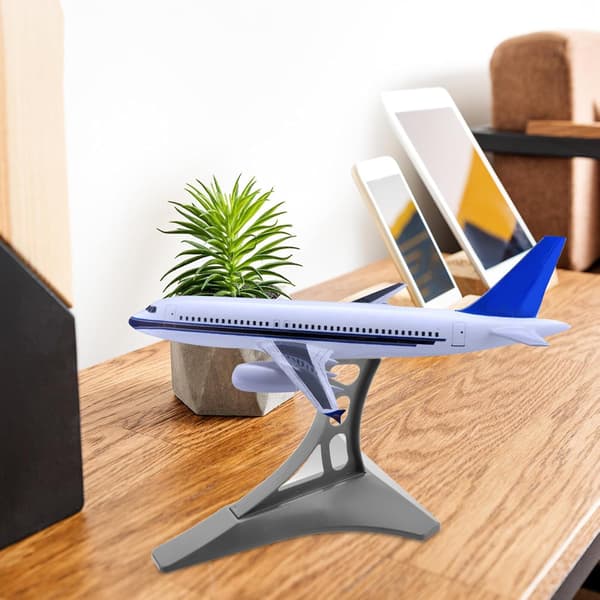 Model Airplane Showcase Stand med Stabil Støtte, Universal Plast Flymodel Display Rack