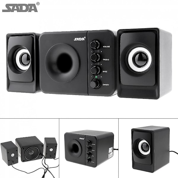 Sada D-205 USB2.0 Subwoofer Högtalare för Dator 3.5mm Kontakt