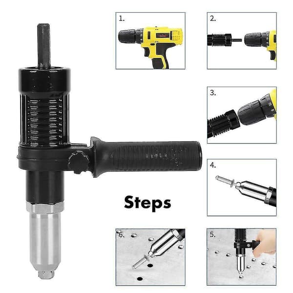 Rivetpistol-adapter Elektrisk Nittverktøy Trådløs Drillmutter