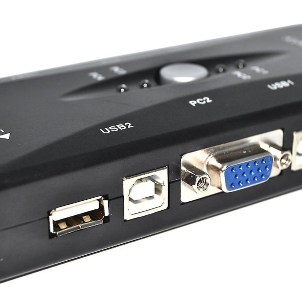 USB 2.0 KVM 4 Port SVGA VGA Näppäimistö Hiiri Switch Box
