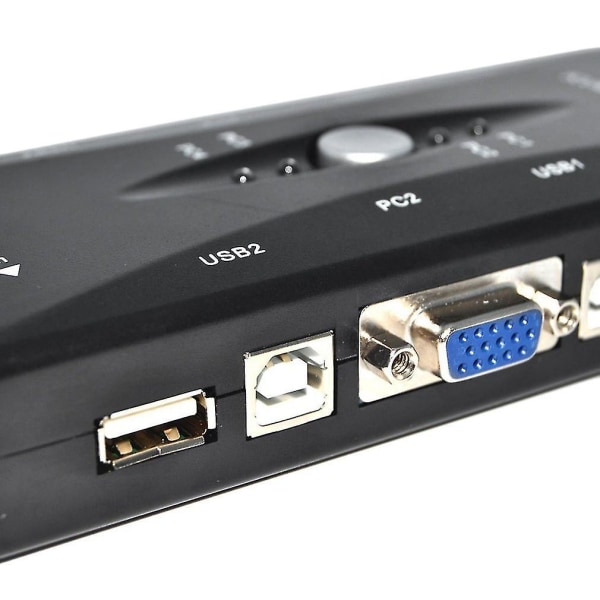 USB 2.0 KVM 4-ports VGA Tastatur Mus Bryterboks Monitor