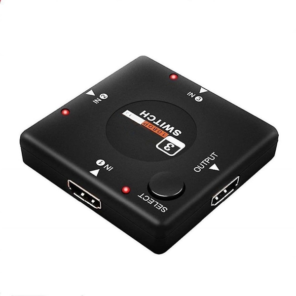 HDMI Mini-bryter for 3 enheter til 1 TV-bryterboks