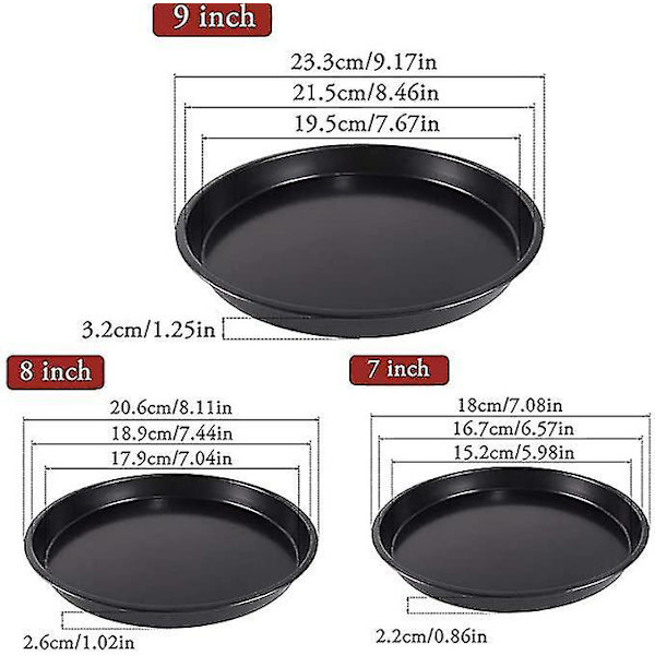 Djup-pan Pizza Bakplåt Set Metall Pan Plåt Ugn