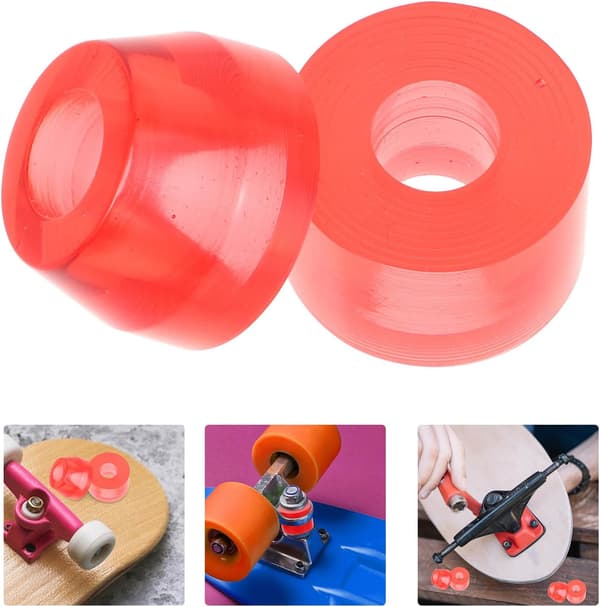 4 stk. PU-gummibøssinger for firehjuls skateboard og longboard
