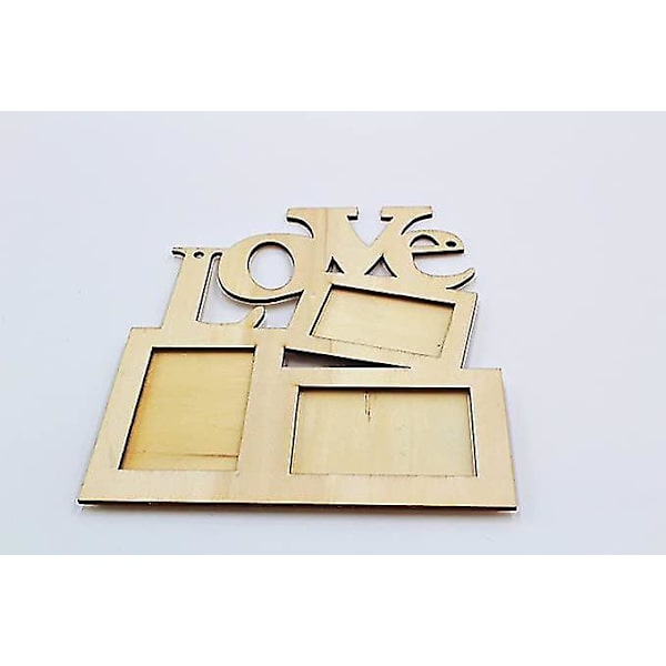 Trebilde ramme maling kjærlighet 20x16cm DIY håndverk