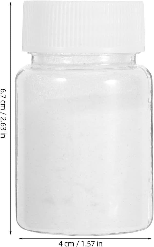 2 flaskor dockflockningspulverkit, vitt naturmaterial med enkel applicering