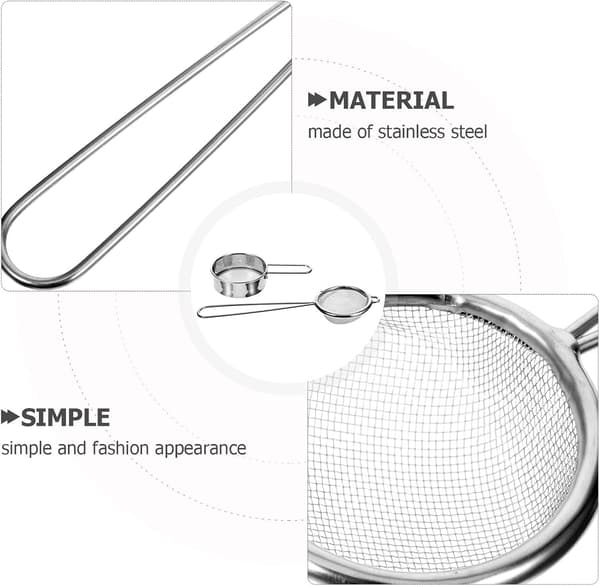 2 stk. Melsikt Bakestrainer Rund Rustfritt Stål Praktisk Solid Kjøkkenutstyr for Hjemmebaking