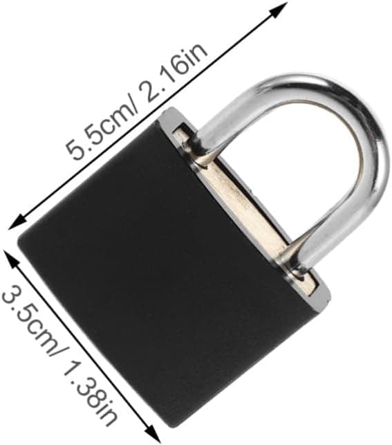 2 sæt sorte mini bagagelåse med nøgler kompakte metallåse