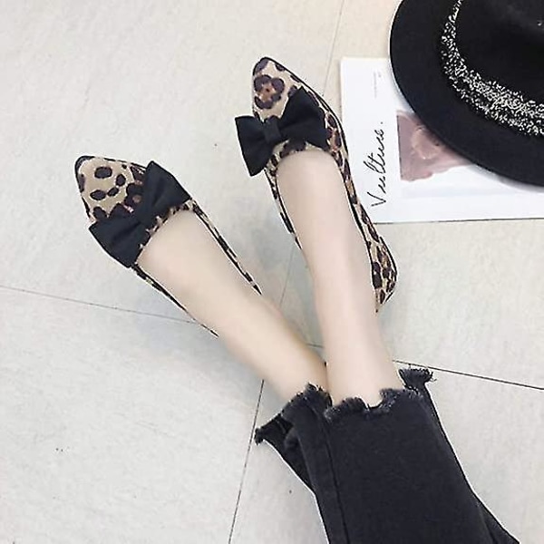 Damskor i Läder Loafers Walking Work