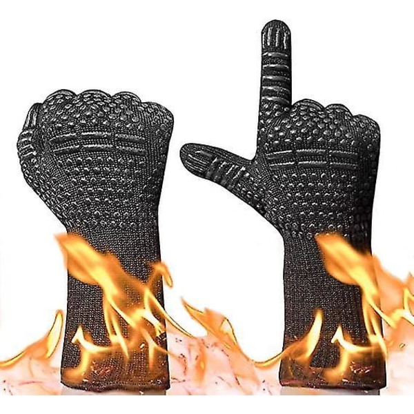 Bbq Grilling Gloves 932f Heat Resistant Oven Mitts