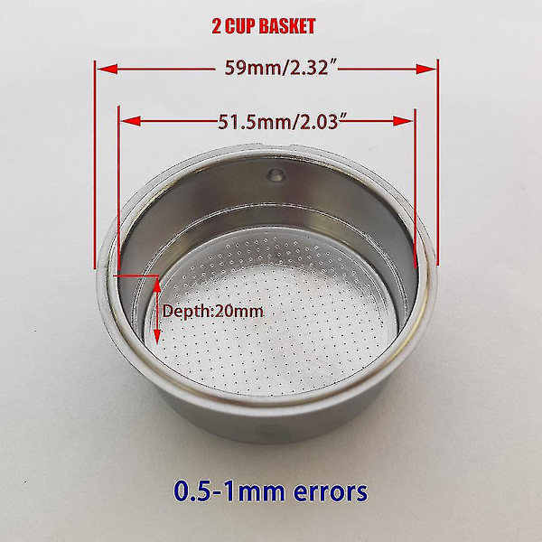 51mm Bottenlös Kaffefilter för Återanvändning Portafilter för Homix Hållare 60mm 15-20bar för Espresso Cof -xx